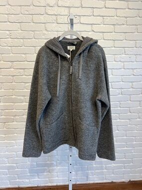 Hartford Women’s Gray Zip-Up Hooded Sweater - Hoody Zip Jacket in Grey